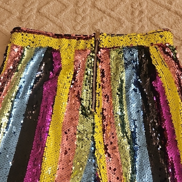 BNWT Fashion Nova Vibrant Sequin Wide Leg Jumpsuit Size Large - Picture 5 of 6
